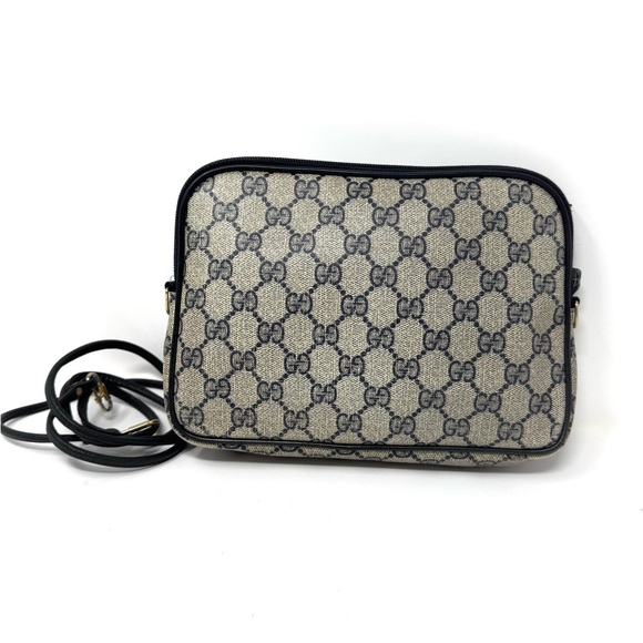 Gucci Vintage Ophidia Navy GG Supreme Canvas Crossbody Bag – Gold Hardware - Picture 4 of 11